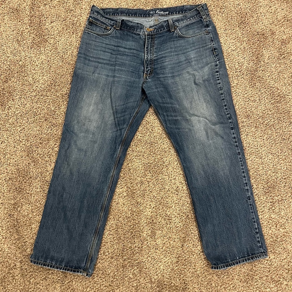 Men's dark wash carhartt jeans